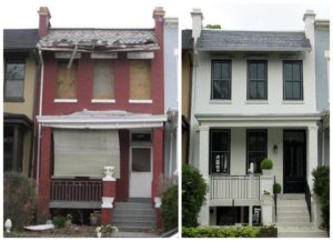2 story exterior before and after